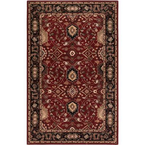 Calistoga Red Wool  - 6 Ft. x 9 Ft. Area Rug