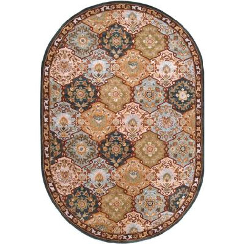 Camarillo Blue Wool Oval  - 8 Ft. x 10 Ft. Area Rug