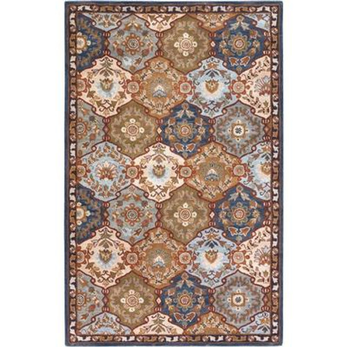 Camarillo Blue Wool  - 8 Ft. x 11 Ft. Area Rug