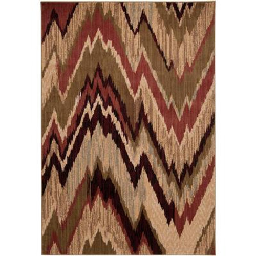 Camrose Tea Leaves Polypropylene  - 5 Ft. 3 In. x 7 Ft. 6 In. Area Rug