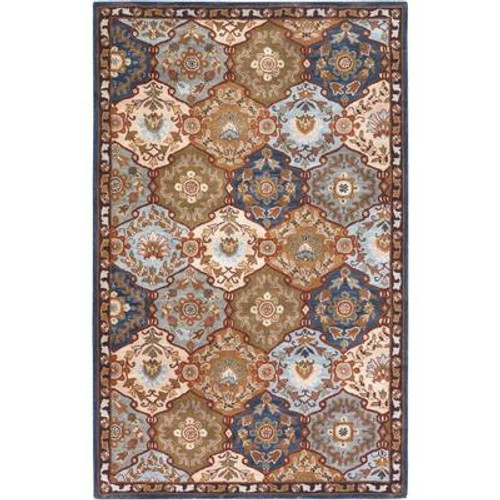 Camarillo Blue Wool Accent Rug - 2 Ft. x 3 Ft. Area Rug