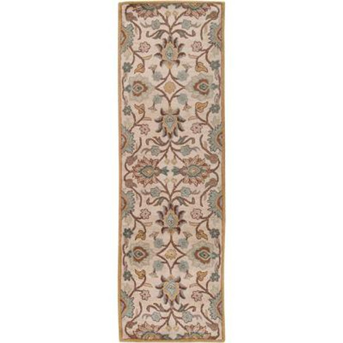 Brentwood Beige Wool Runner - 2 Ft. 6 In. x 8 Ft. Area Rug