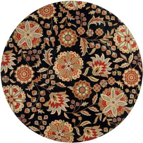 Anderson Black Wool 4 Ft. Round Area Rug