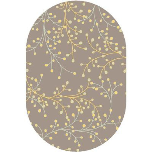 Arroyo Gray Wool 8 Ft. x 10 Ft. Area Rug Oval