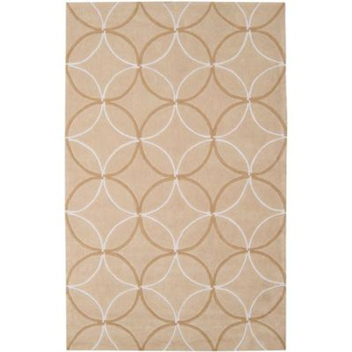 Jardin Tan Polyester 5 Ft. x 8 Ft. Area Rug