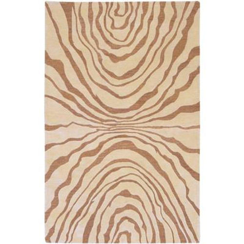 Merritt Beige New Zealand Wool 3 Feet 3 Inch x 5 Feet 3 Inch Area Rug