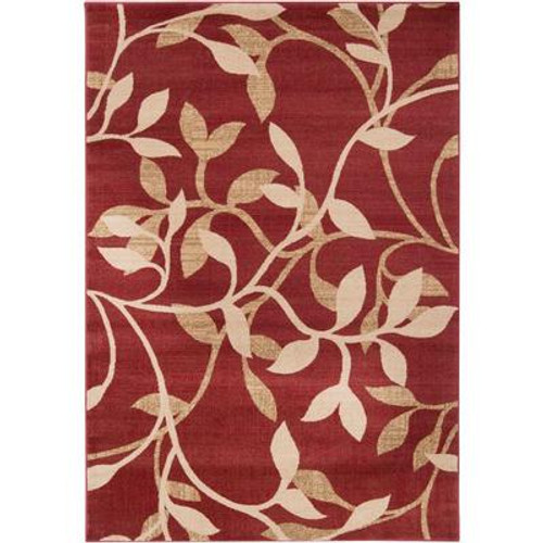 Lacombe Tea Leaves Polypropylene  - 4 Ft. x 5 Ft. 5 In. Area Rug