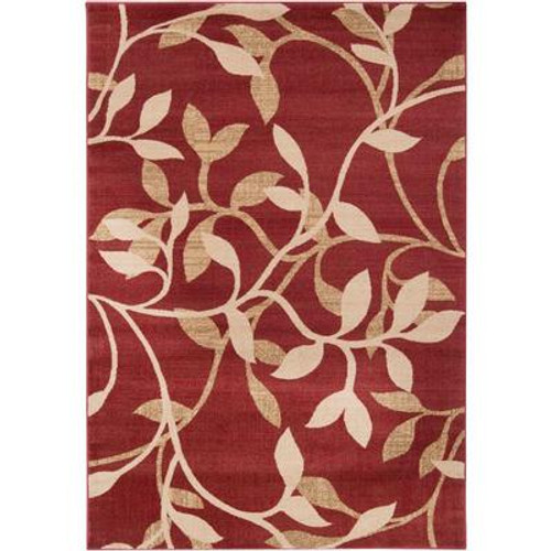 Lacombe Tea Leaves Polypropylene  - 7 Ft. 10 In. x 10 Ft. 10 In. Area Rug