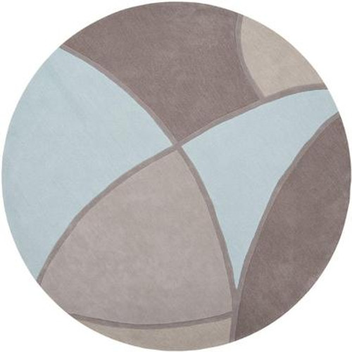 Mably Gray Polyester 8 Feet Round Area Rug