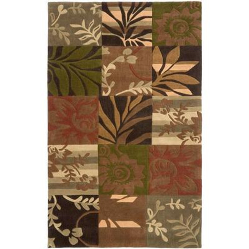 Habas Avocado Polyester Accent Rug - 2 Ft. x 3 Ft. Area Rug