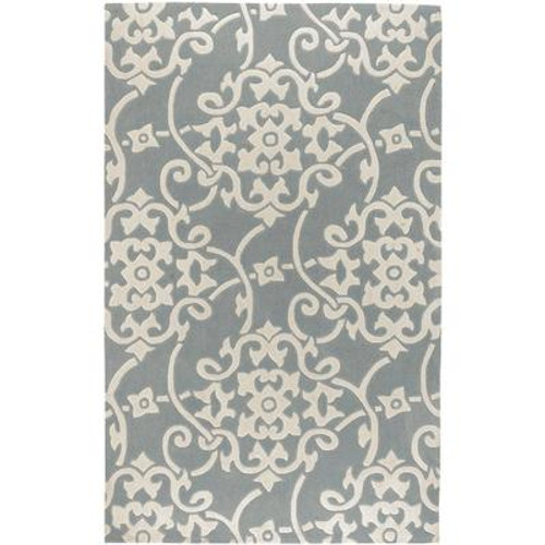 Haisnes Silver Gray Polyester Accent Rug - 2 Ft. x 3 Ft. Area Rug