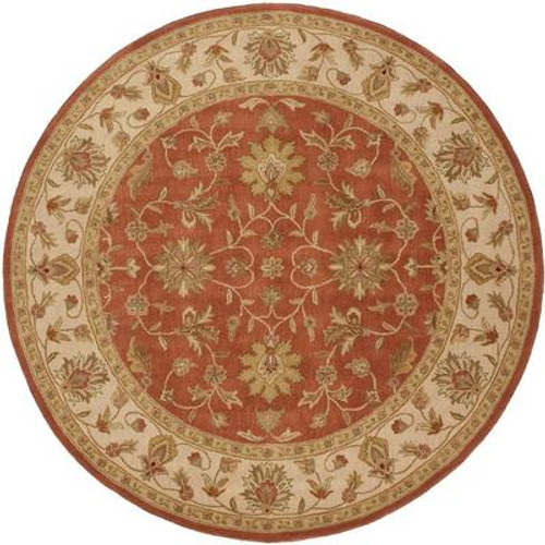 Paillet Terracotta Wool Round  - 8 Ft. Area Rug