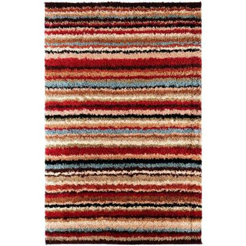 Naintre Red Polypropylene 5 Ft. 3 In. x 7 Ft. 6 In. Area Rug