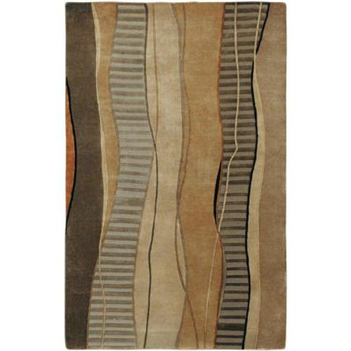 Taninges Cocoa Semi-Worsted New Zealand Wool 5 Ft. x 8 Ft. Area Rug