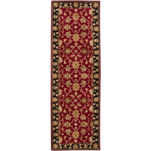 Palinges Burgundy Wool Runner - 2 Ft. 6 In. x 8 Ft. Area Rug