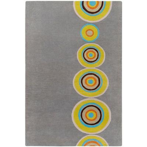 Pannece Gray New Zealand Wool 8 Feet x 11 Feet Area Rug