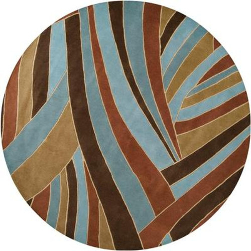 Querrien Sky Wool Area Rug - 6 Feet Round