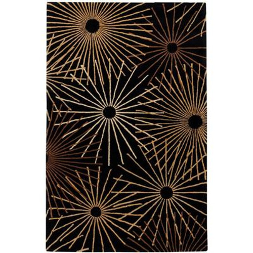 Rannee Black Wool 10 Feet x 14 Feet Area Rug