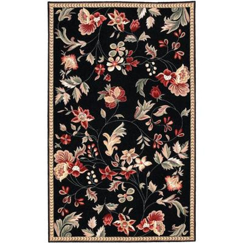 Quend Black Wool  - 8 Ft. x 10 Ft. Area Rug