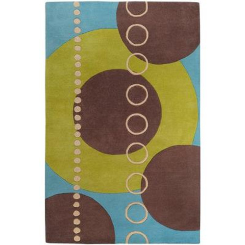 Rismes Sky Wool 2 Feet x 3 Feet Accent Rug