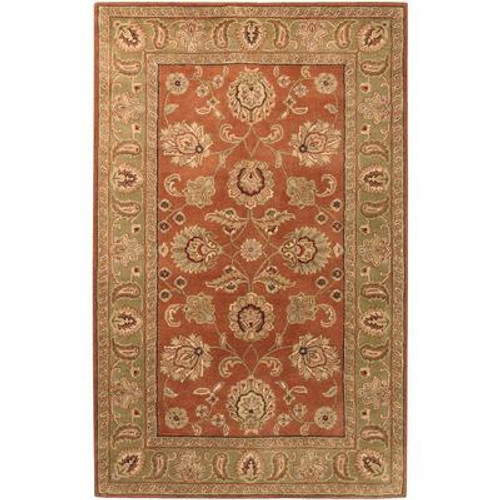 Pamier Dark Rust Wool  - 8 Ft. x 11 Ft. Area Rug