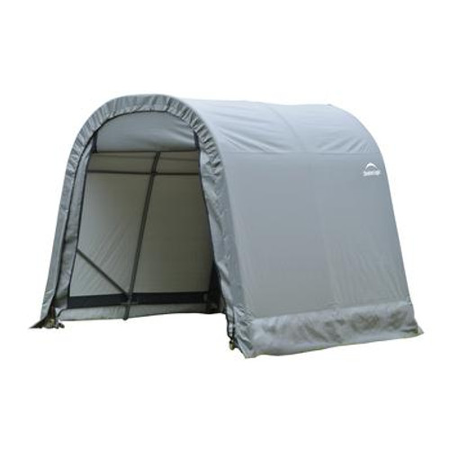 Grey Cover Round Style Shelter - 9 Feet x 16 Feet x 10 Feet