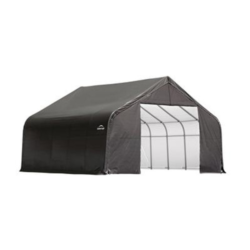 Grey Cover Peak Style Shelter -26 Feet x 24 Feet x 12 Feet