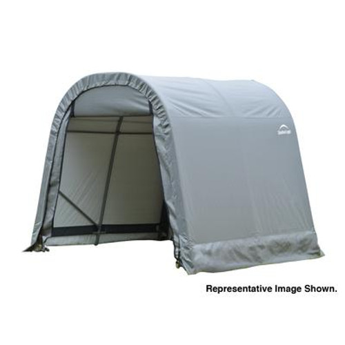 Grey Cover Round Style Shelter - 9 Feet x 12 Feet x 10 Feet