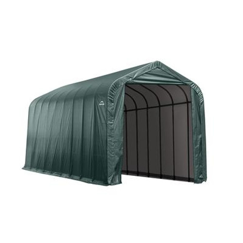 Grey Cover Peak Style Shelter - 15 x 20 x 12 Feet