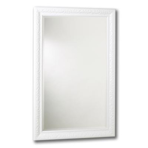 Razzle Dazzle Mirror; Lacquered White 24 Inch X 36 Inch