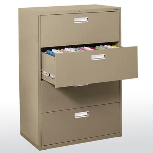 600 Series 4 Drawer Lateral File Tropic Sand Color