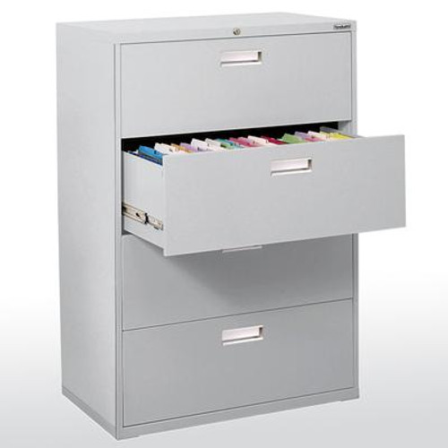 600 Series 4 Drawer Lateral File Dove Gray Color