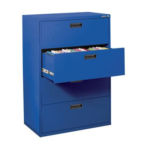 400 Series 4 Drawer Lateral File Blue Color