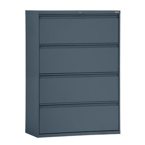 800 Series 4 Drawer Lateral File Charcoal Color