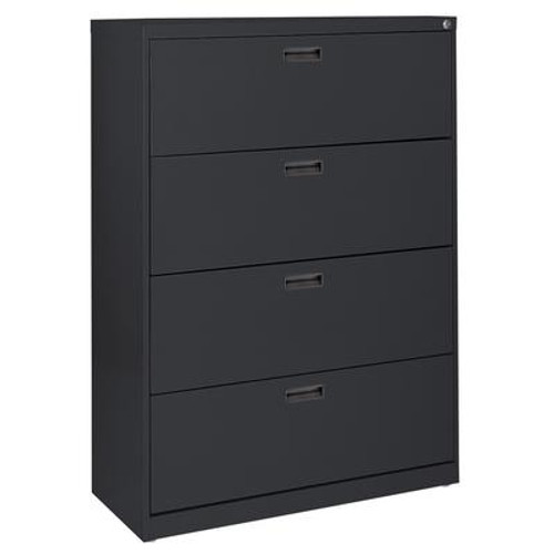 400 Series 4 Drawer Lateral File Black Color