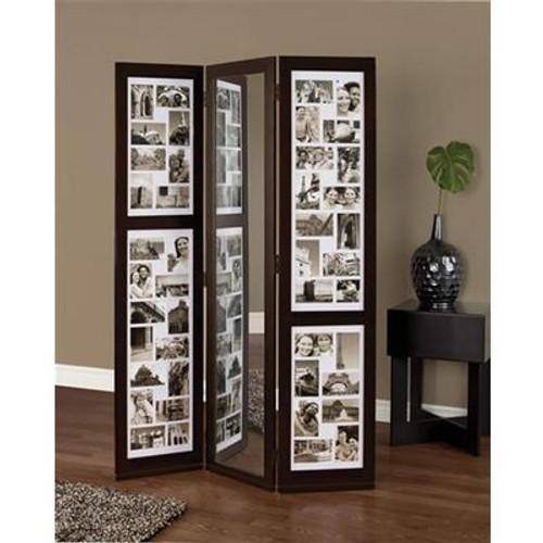 Preston Floor Triple Panel Collage(42-4X6; 2-4X4) And Mirror; 42 Inch X 65 Inch