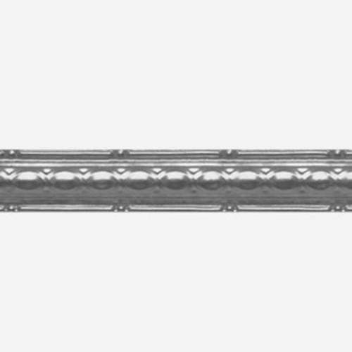 Steel Silver Finish Cornice 2.5  Inches  Projection x 4 Feet Long