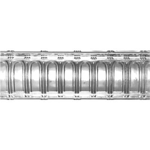 Chrome Plated Steel Cornice 6  Inches  Projection x 6  Inches  Deep x 4 Feet Long