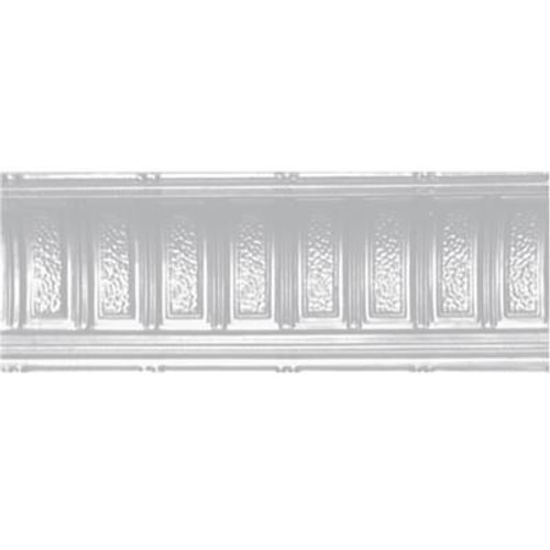 White Finish Steel Cornice 6  Inches  Projection x 6  Inches  Deep x 4 Feet Long