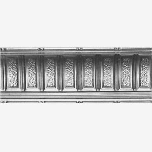 Steel Silver Finish Cornice 6  Inches  Projection x 6  Inches  Deep x 4 Feet Long