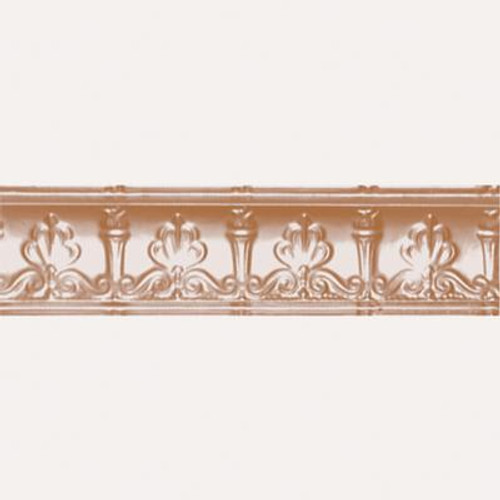 Copper Plated Steel Cornice 4  Inches  Projection x 4  Inches  Deep x 4 Feet Long