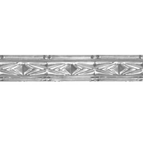 Chrome Plated Steel Cornice 3  Inches  x 4 Feet Long