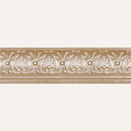 Brass Plated Steel Cornice 6.25  Inches  Projection x 6 5/8  Inches  Deep x 4 Feet Long