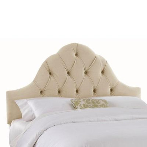 Upholstered California King Headboard in Velvet Buckwheat