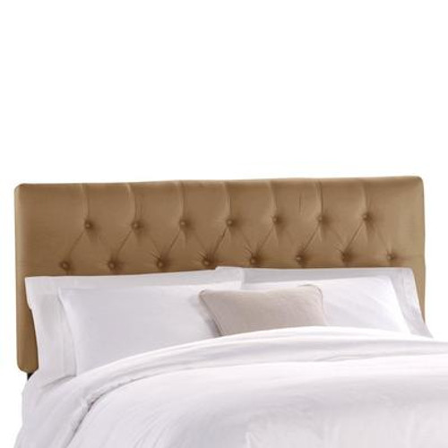 King Tufted Headboard in Shantung Khaki