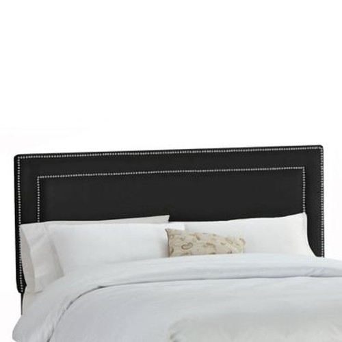 Upholstered Twin Headboard in Premier Microsuede Black