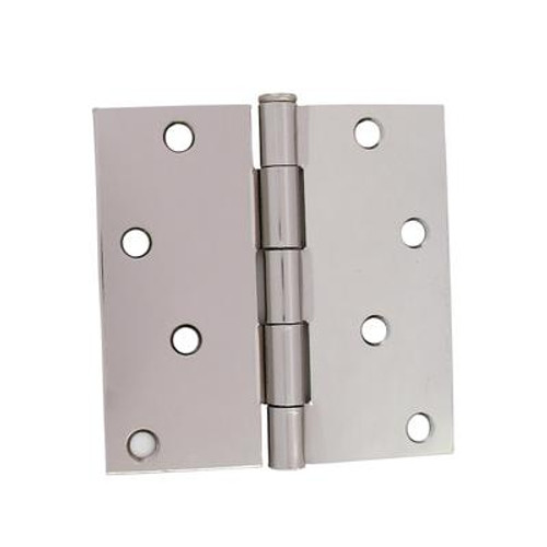 4 Inch  Bright Nickel Door Hinge 2pk