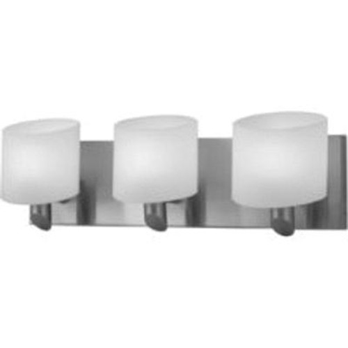 3 Light Wall Brushed Nickel Halogen Bathroom Vanity