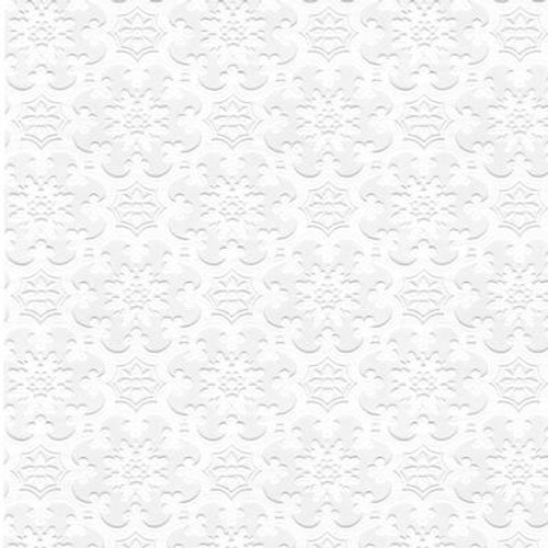 Buckingham in White Paintable Wallpaper