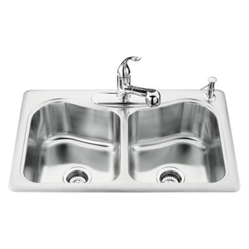 Staccato(Tm) Double-Basin Self-Rimming Kitchen Sink